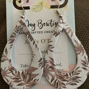 NEW Genuine Leather Earrings